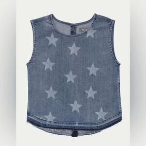 NWT DL1961 Leah Top Indigo Star Sz L top